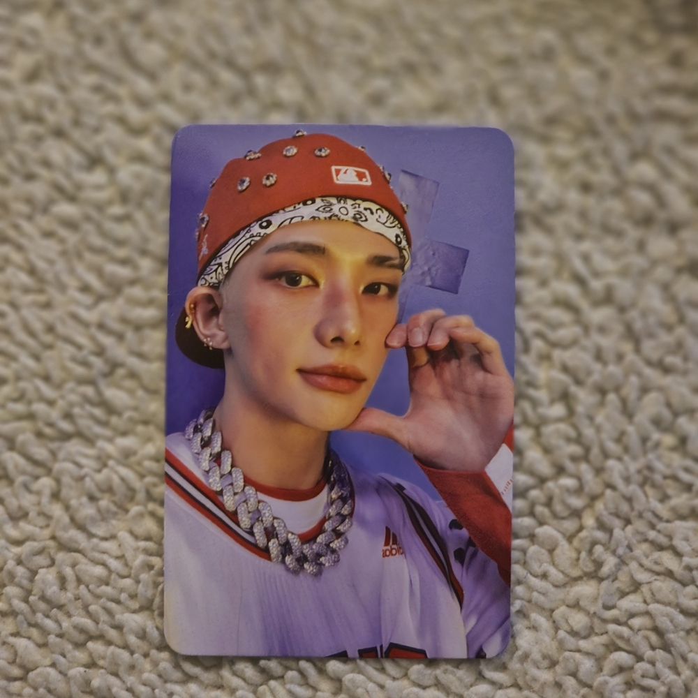 Hyunjin Straykids Photocard - Red Bandana Look - KARMA 4th Album